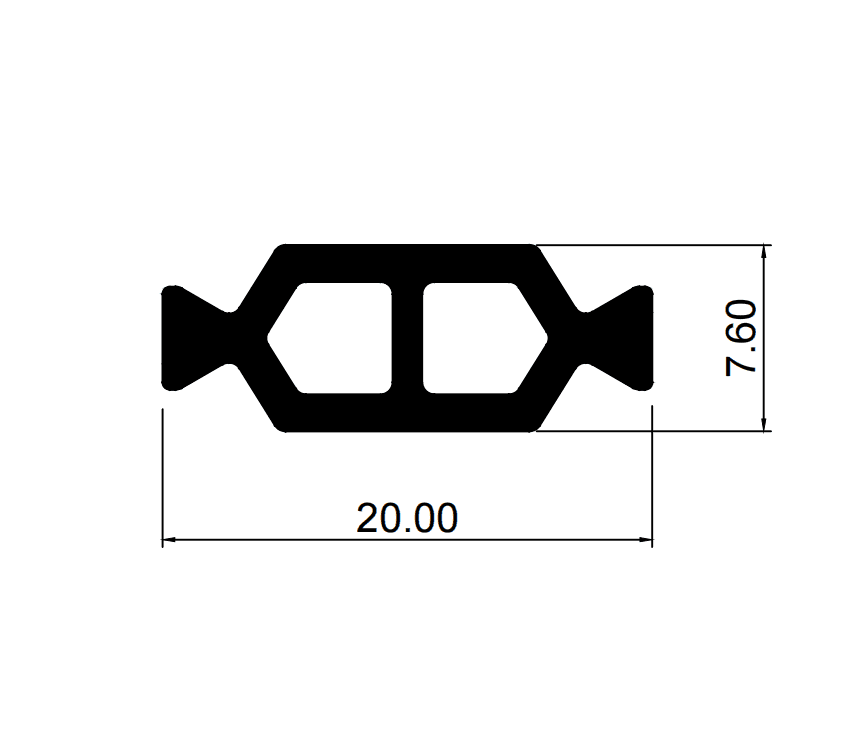 Aluminium Profiles K20*7.6 - image 1