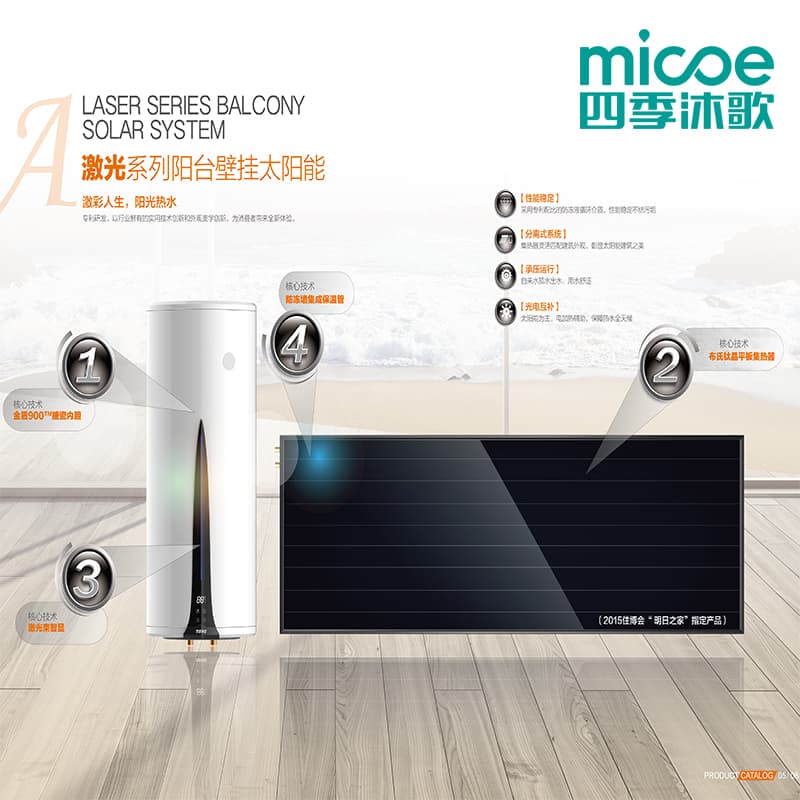 Micoe Solar Water Heaters 2000*800*80mm1.6㎡