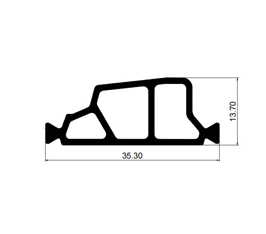 优泰 Aluminium Profiles CIV-P53GN - รูปภาพ 1