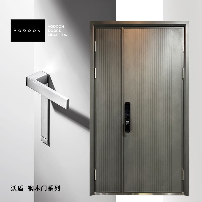 沃盾 Steel-Wood Entrance Doors CIV-RKDQ0 - ảnh thu nhỏ 4