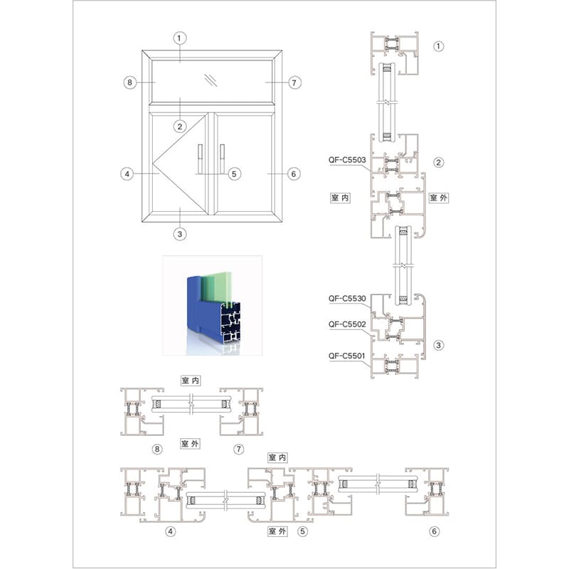Aluminium Doors & Windows QF-C65 - image 1