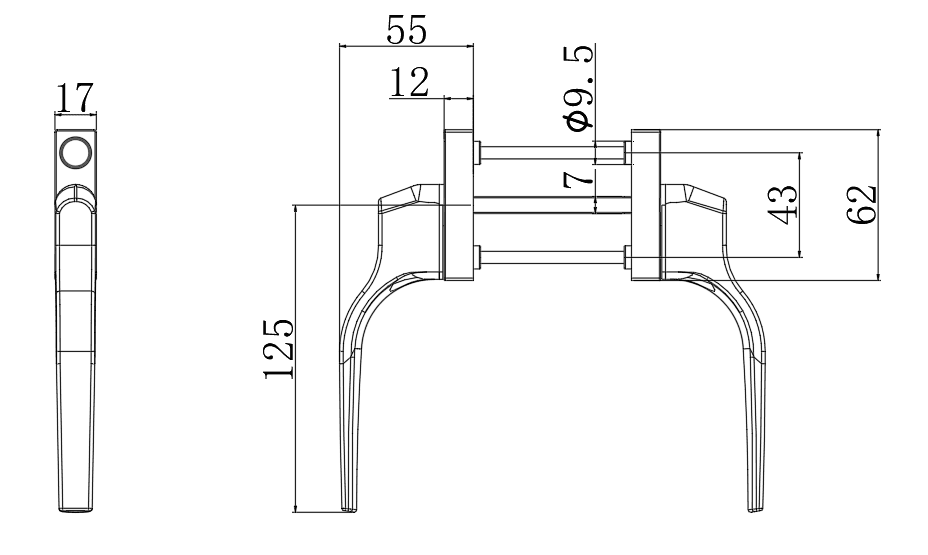 汇荣 UPVC Door & Window Hardware CIV-87D1P - ภาพตัวอย่าง 2