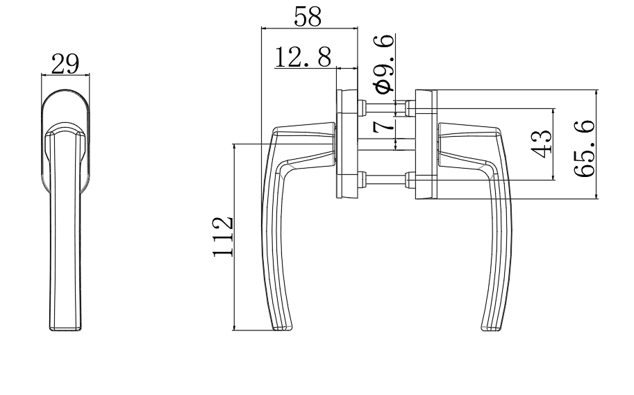 汇荣 UPVC Door & Window Hardware CIV-8VMK4 - ảnh thu nhỏ 2