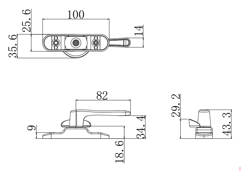 汇荣 Aluminium Door & Window Hardware CIV-DY5CO - รูปภาพ 1