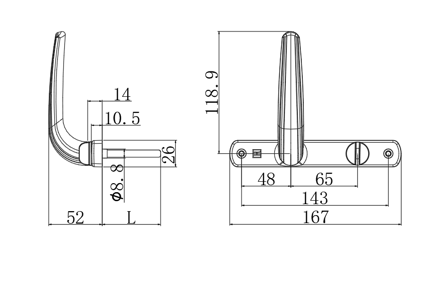 汇荣 Aluminium Door & Window Hardware CIV-217W8 - ảnh thu nhỏ 2