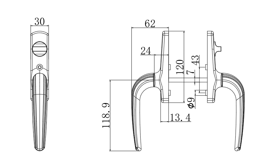 汇荣 Aluminium Door & Window Hardware CIV-V6P1L - ảnh thu nhỏ 3