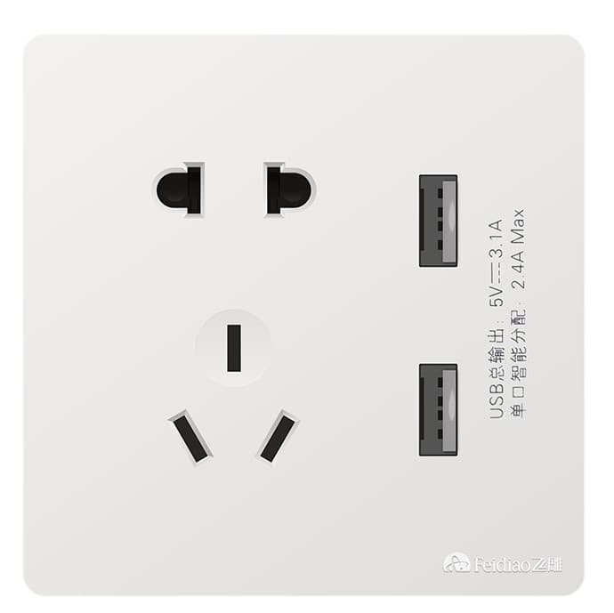 Feidiao Công tắc & ổ cắm YC10ABL2USB20-42 - ảnh 1