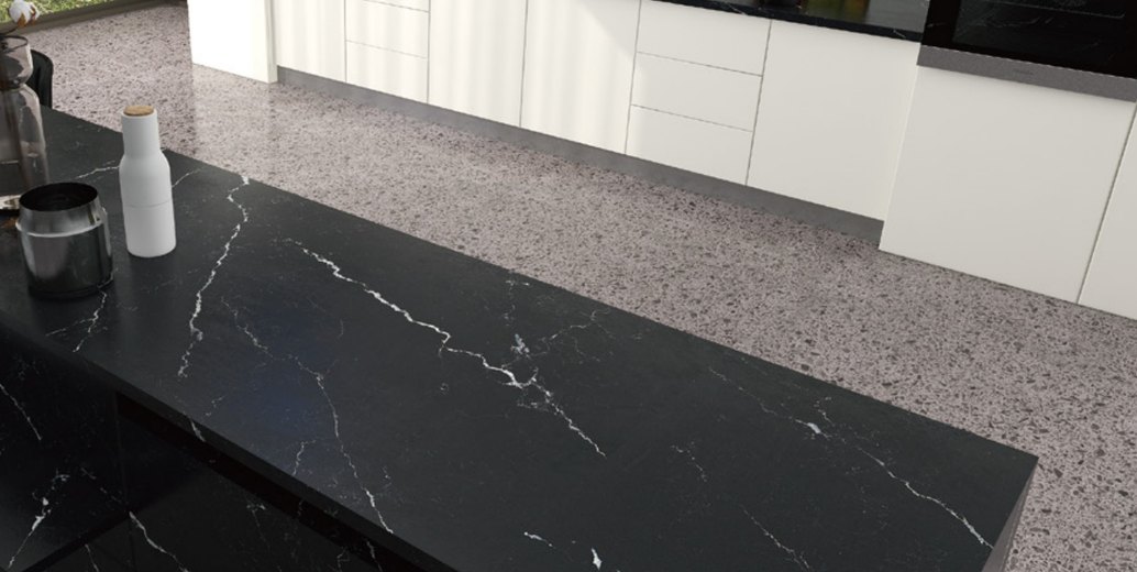 Sinostone Dark Leaf Quartz Slab - image 1