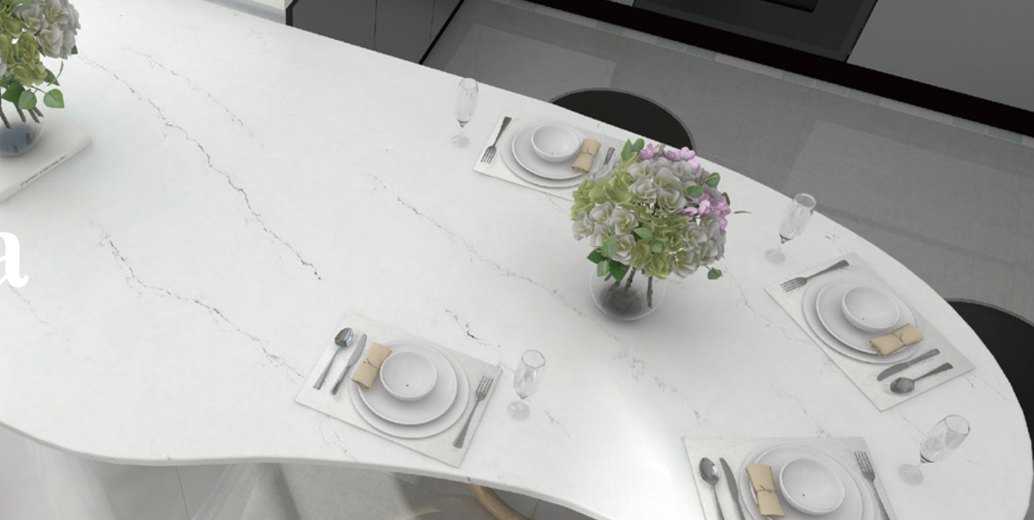 Sinostone Snow Wisteria Quartz Slab - image 1